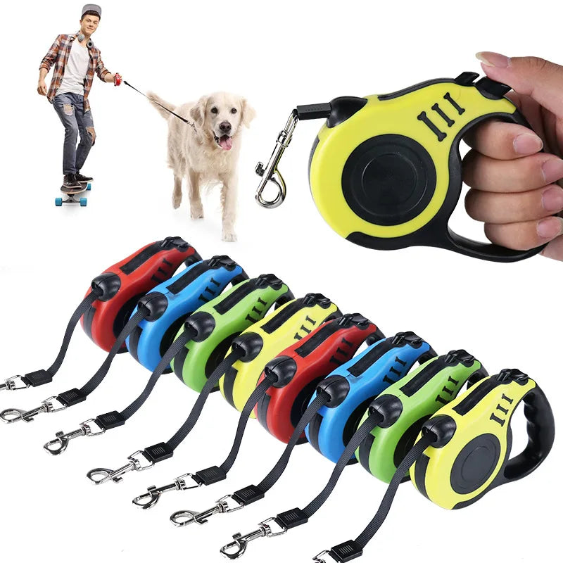 3 Meters 5 Meters Flexible Dog Leash For Small Medium Large Dogs